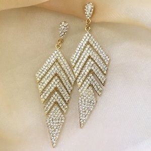 Gold Fancy Earrings for Women, Ladies, Bridal